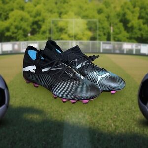 ⚡️ Puma Women’s Soccer Cleats – Black/White & Pink – Size 5.5 – Brand New 👟✨